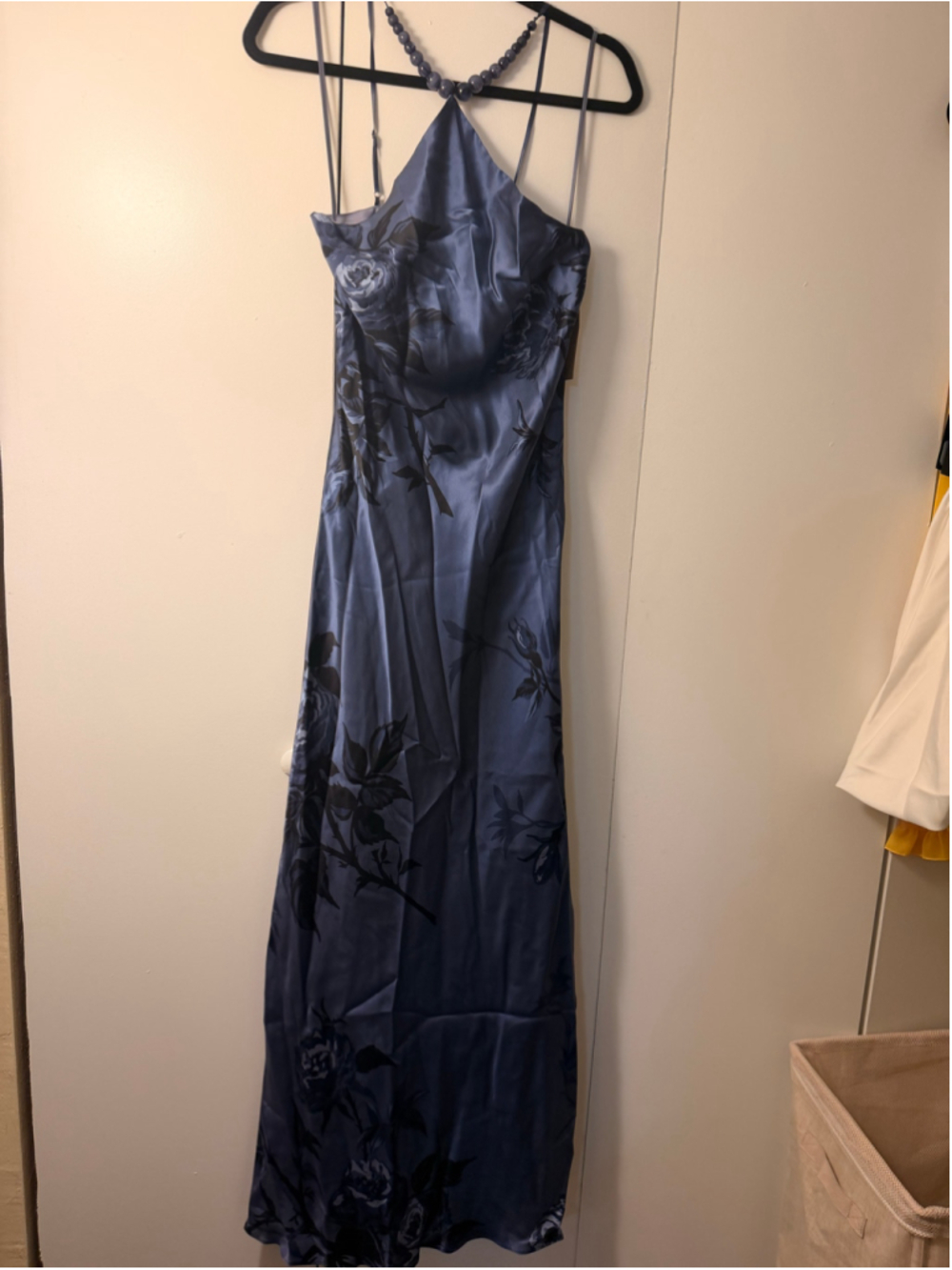 Women's O.p.t Floral Maxi Dress Size 4 Blue and Black - Picture 8 of 11